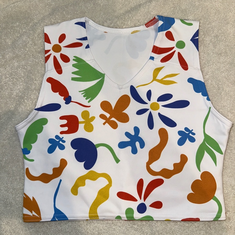 Rainbow Oasis Print Half Binder/Tank